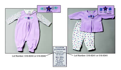 Picture of Recalled Garments