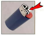 Picture of lighter with a child-resistant mechanism