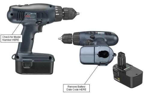Picture of Recalled Cordless Drill/Drivers