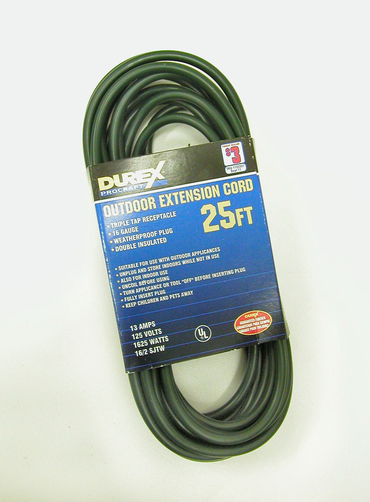 Picture of Recalled Extension Cord