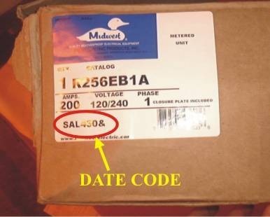 Picture of date code range 